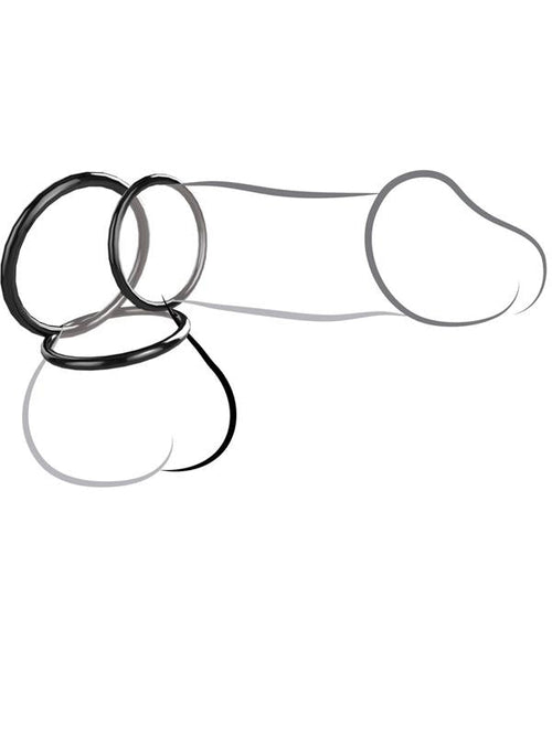 C-RINGZ - Set 3 Anelli Nero
